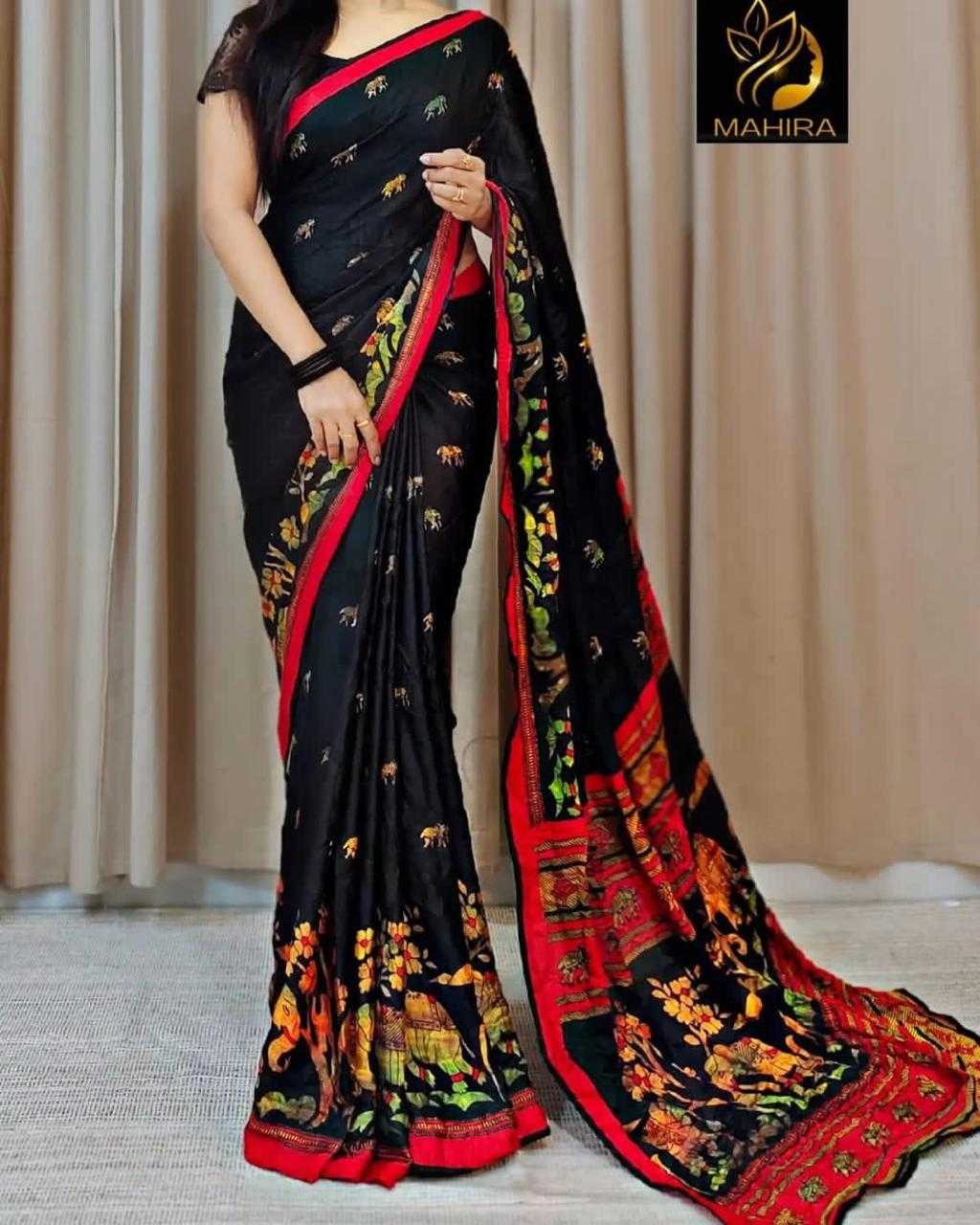 YNF SOFT CURSH JHT PATOLA PALLU SAREES WHOLESALE SOFT SILK POCHAMPALLY PATOLA SAREES MANUFACTURER